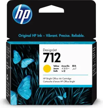 Kartush boje, HP, 712 (3ED69A), 29 ml, e verdhë