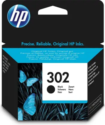Fishek boje, HP, 302 F6U66AE, 3.5 ml, rendiment 170 faqe, madhësi standard, e zezë