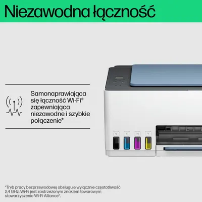 Printer multifunksional HP Smart Tank 585, Inkjet termal, i kaltër - 7