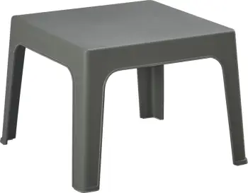 Tavolinë e ulët katrore për kafe, polipropilen, ngjyrë ulliri e errët, SLEEK FH6371.05, 49.5x49.5x40cm