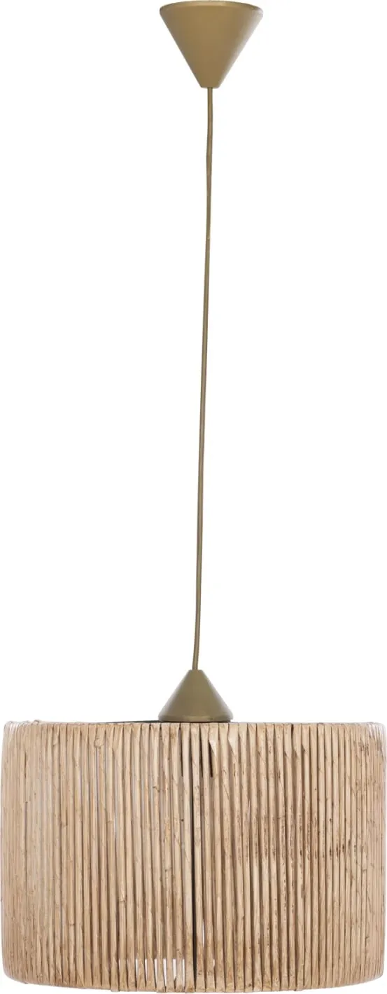Llambë tavani boho, dru dhe bambu natyrale, FH7368, 30x30x70cm - 1