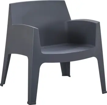Karrige lounge polipropileni SLEEK, ngjyrë gri, FH6365.10, 62.5x48.5x73cm