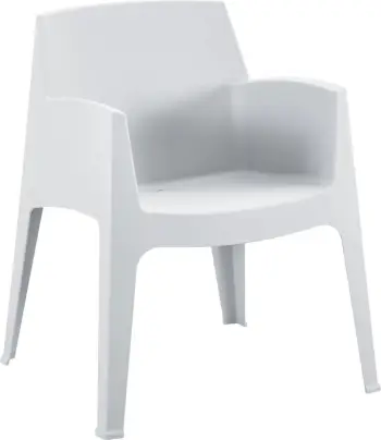 Karrige me krahë polipropileni SLEEK, e bardhë, FH6370.01, 57x56x82.5cm