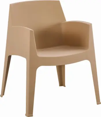 Karrige me krahë polipropileni SLEEK, ngjyrë kapuçino, FH6370.03, 57x56x82.5cm