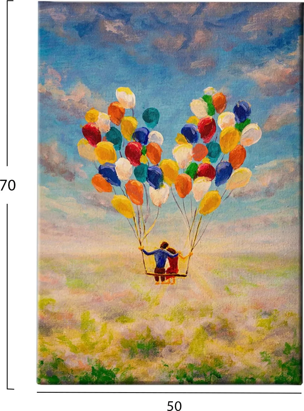 Pikturë muri GOBI FH4761, kanavacë e printuar, 50x3x70cm - 2