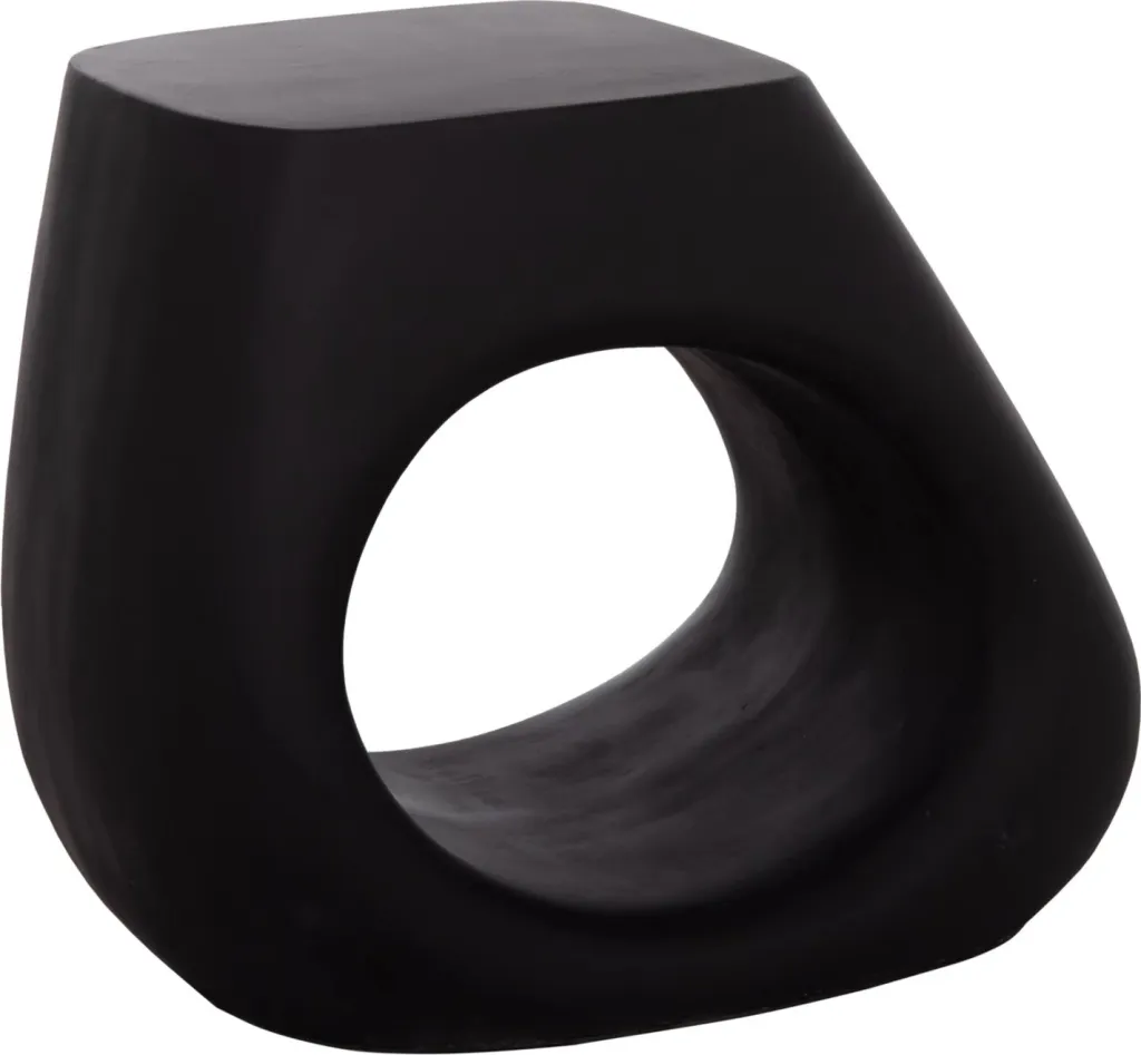 Karrige lounge LANS, fibër-cement, e zezë, 58x28x45.5cm - 1