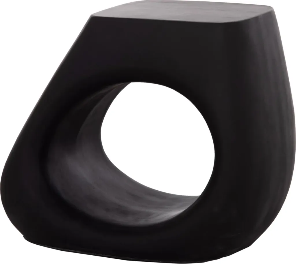 Karrige lounge LANS, fibër-cement, e zezë, 58x28x45.5cm - 5