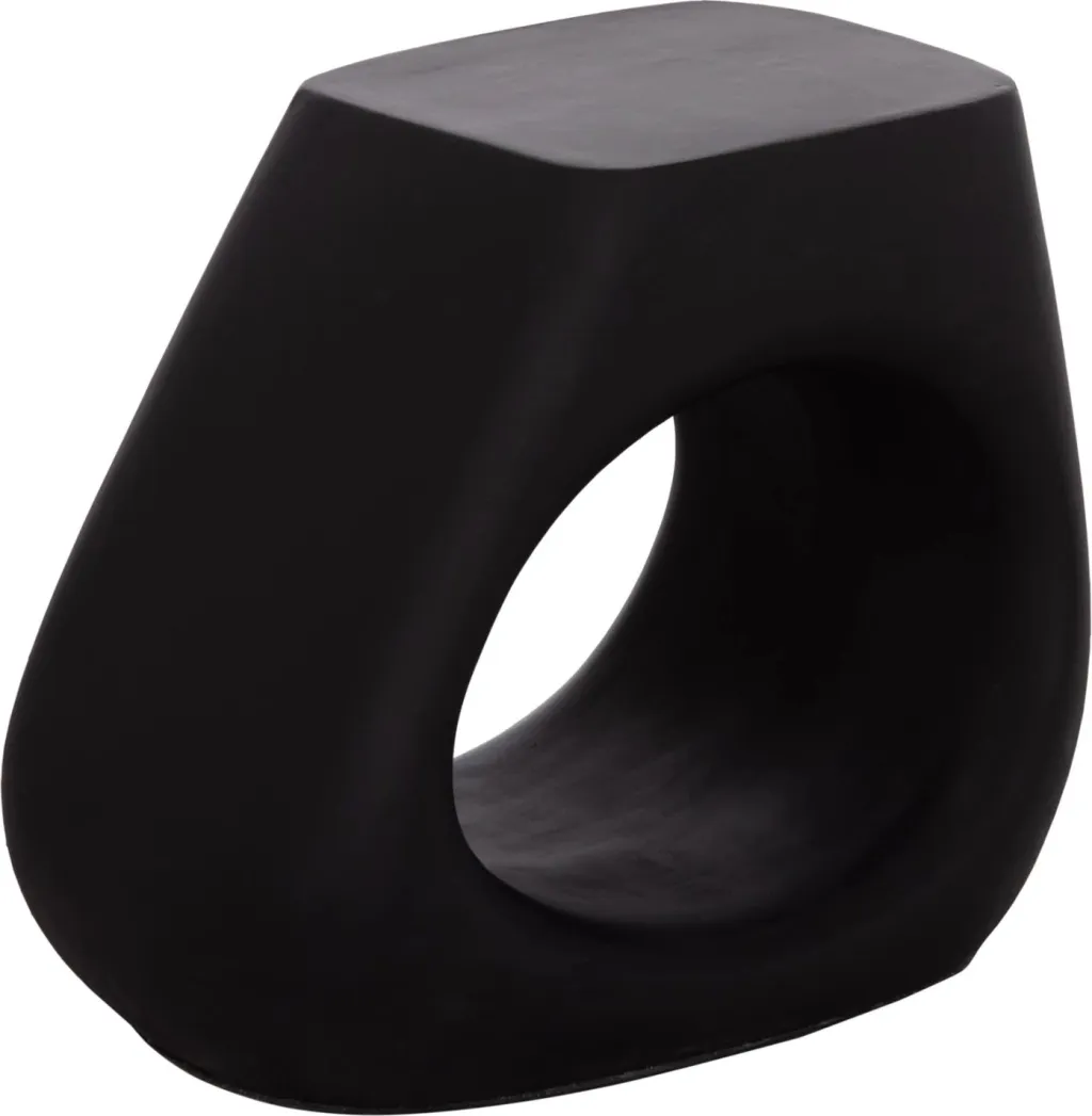 Karrige lounge LANS, fibër-cement, e zezë, 58x28x45.5cm - 6