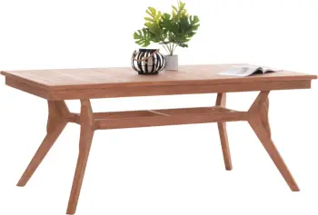 Tavolinë ngrënie për jashtë, dru teak natyral, WONDER FH18116, 180x91x75cm