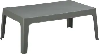 Tavolinë e ulët drejtkëndëshe SLEEK, polipropilen, ngjyrë ulliri e errët, FH6367.05, 99x59.5x39.5cm