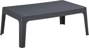Tavolinë e ulët drejtkëndëshe SLEEK, polipropilen, ngjyrë gri e errët, FH6367.10, 99x59.5x39.5cm