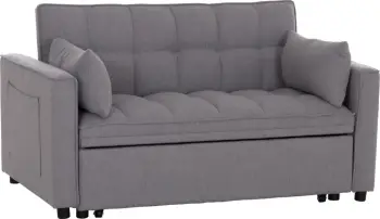 Krevat divan dy ulëshe BORG, material gri, FH3289.11, 142x94x78cm