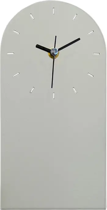 Orë tavoline FH4339.04 metalike, ngjyrë gri e çelët, 12x24.5H cm