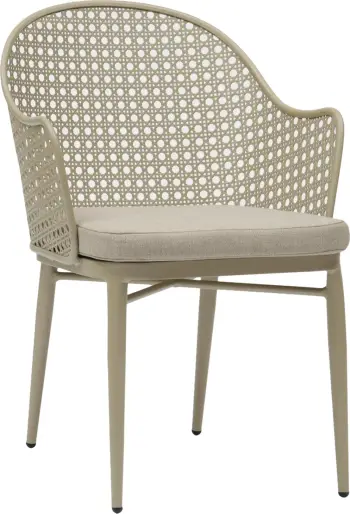 Karrige alumini OREGO FH6268.03 kapuçino-jastëk bezhë 58x55x83Hcm
