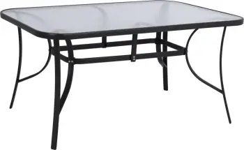 Tavolinë për kopsht BRUNO FH5145.03, 150x90x72 cm, e zezë
