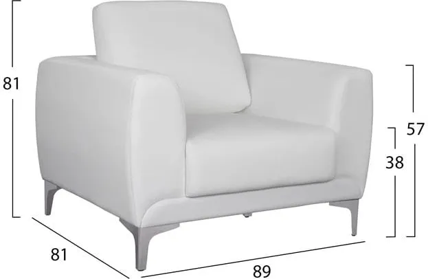 Karrige Kenzie FH3121.12 e bardhë PU 89x81x81 cm - 2