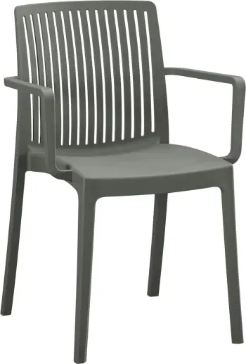 Karrige polipropileni IDA FH6127.04, ulli i errët, 41,3x54,2x81,8H cm