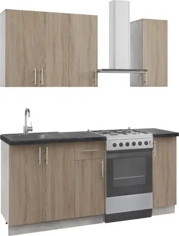 Kompozim kuzhine FH2465.01 melaminë sonoma, sipërfaqe tavoline laminat, 120x47x84.8 cm