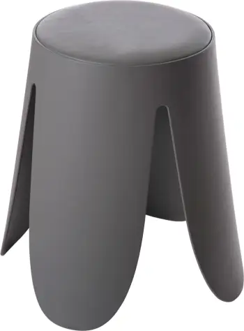 Karrige DENTY FH9619.10 polipropileni, ngjyrë gri, sedilje PU, Φ30x45Hcm