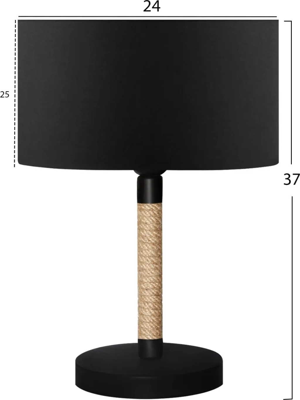 Llambë tavoline moderne, ngjyrë e zezë, FH7601.02 - 2