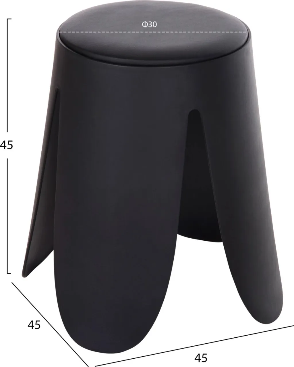 Stol Denty Φ30x45Hcm (HM9619.02), zezë - 2