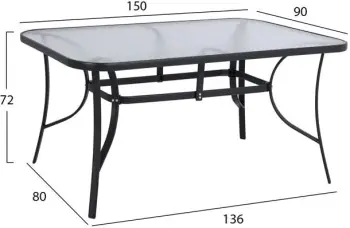 Set kopshti tavolinë & karrige FH5201.01, 5 pjesë, hiri