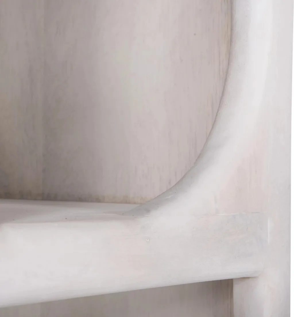 Tallboy HANDYR dru mango i bardhë 60x35x120H cm - 6