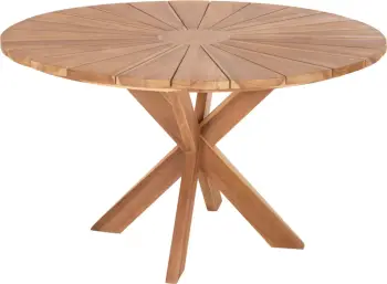 Tavolinë e rrumbullakët për ngrënie, EXCESS, dru TEAK, përfundim natyral mat, Φ130x75H cm