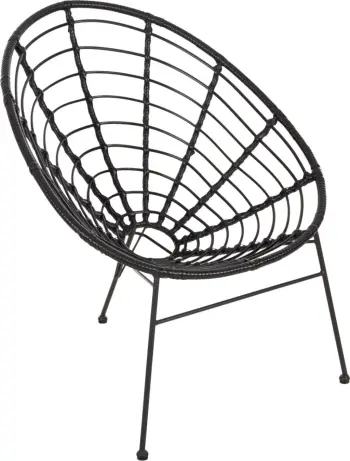 Karrige ALLEGRA lloj foleje FH5458.12 metal i zi - thurje e zezë 73x78x88H cm
