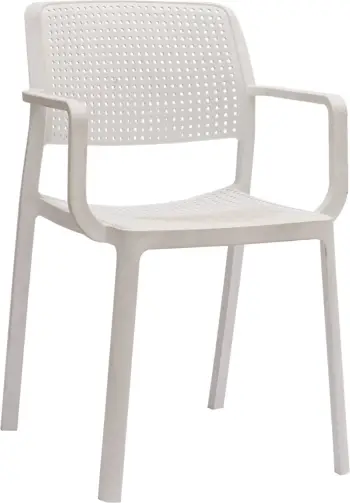 Karrige për jashtë COMFEE FH6102.01 polipropileni e bardhë 54x57x83H cm
