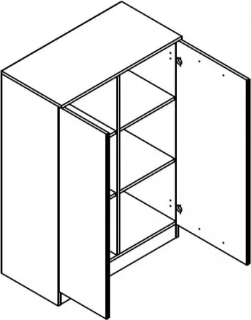 Komodë York 2D High - 2