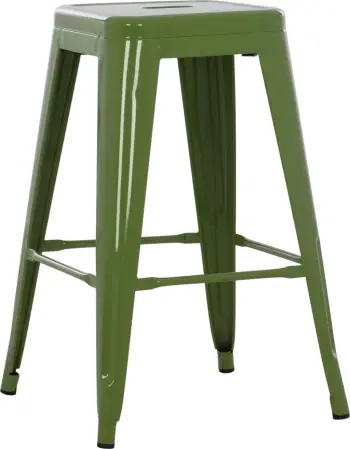 Karrige për bar mesatare MELITA FH8573.53 metalike ngjyrë ulliri e çelët 43x43x67Hcm.