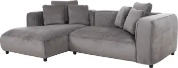 Divan qoshe i majtë, 3-vendësh, GRACE, FH3280.03L, ngjyrë gri, 252x105-160x70-90H cm