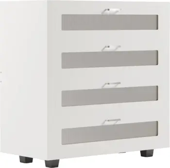 Komodinë THORGAN FH9880.03 melaminë e bardhë-4 sirtarë 80Χ40Χ83Hcm