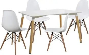 Set tavolinë ngrënieje 5 pjesë Tavolinë minimaliste 120x80 - Twist White FH10080.01