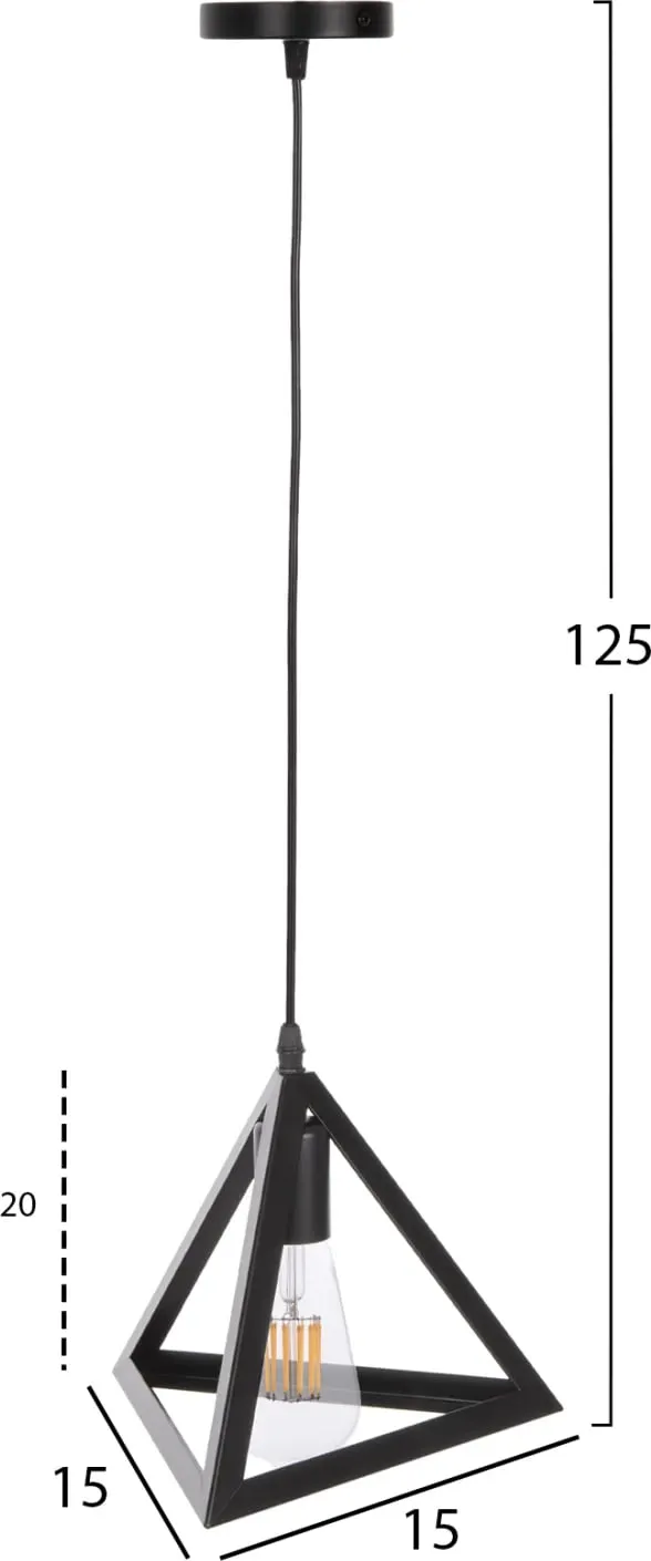 Llambë e varur tavani (HM4181), zezë - 2
