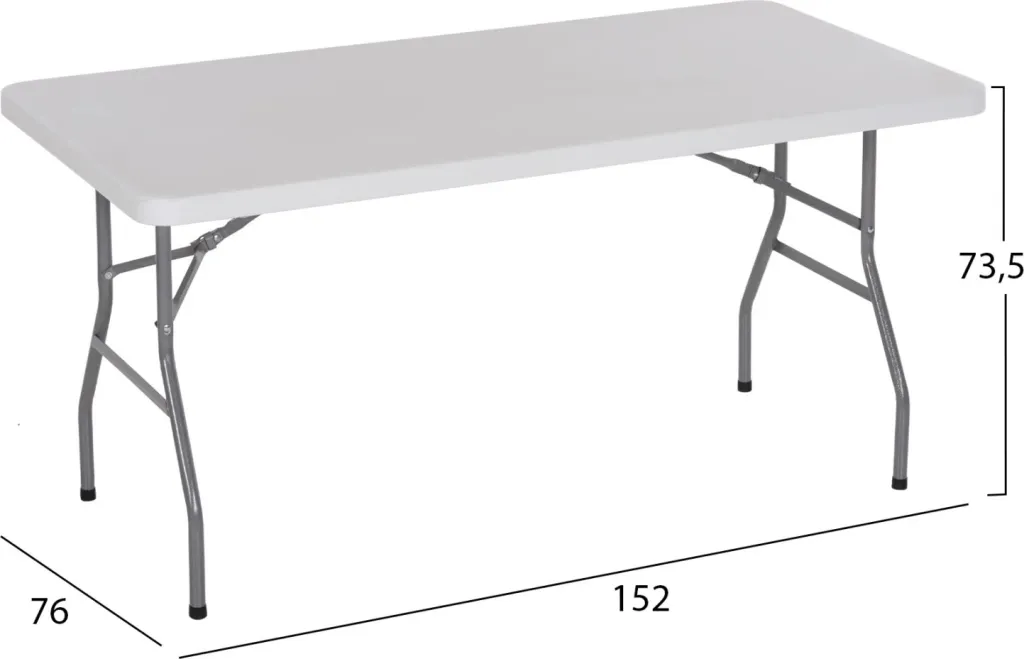 Tavolinë Catering-Konferencë FH5064 152Χ76Χ74 cm Këmbë të palosshme - 2