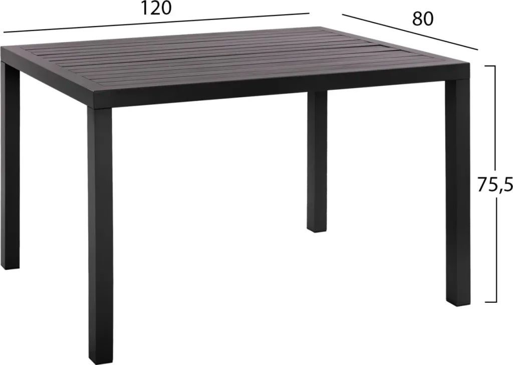 Tavolinë alumini 120x80 gri FH5570.02 - 2