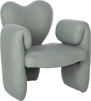 Karrige ngrënieje me krahë HARTT FH9777.07, ngjyrë fistik, pëlhurë TEDDY, 84x74x87H cm