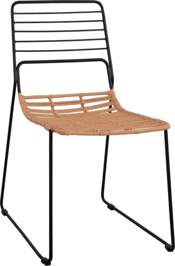 Karrige metalike Allegra FH5694 me thurje beixh 51x54x83cm