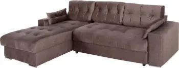 Divan-krevat qoshe (majtas) me hapësirë ruajtëse CLANCY FH3281.03L stof kafe 308x181x92H cm