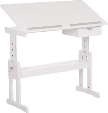 Tavolinë vizatimi për fëmijë ASCENT FH18289 MDF, e bardhë, 109x55x87.5H cm