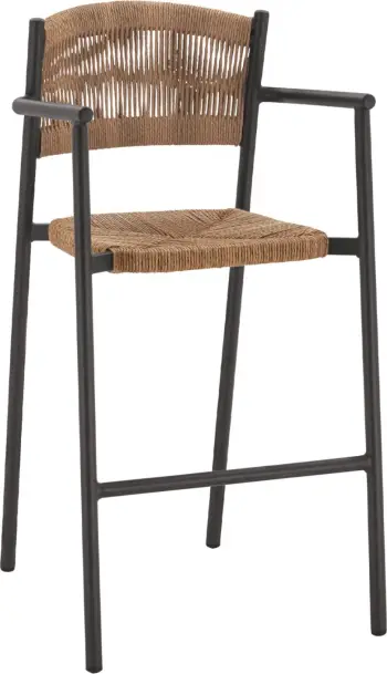 Karrige për bar, alumin, litar bezhë, FH5785.02, 55.5x58x107 cm