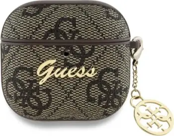 Mbështjellës Guess 4G Charm Collection për AirPods 4, Kafe
