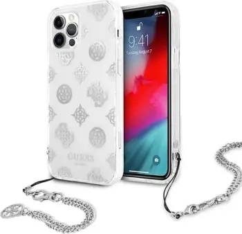 Mbështjellës Guess Peony Collection për iPhone 12 Pro Max 6.7", rozë