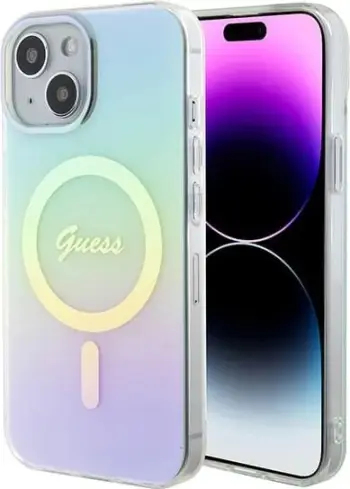 Mbështjellës Guess GUHMP15SHITSQ për iPhone 15 6.1", MagSafe, turquoise