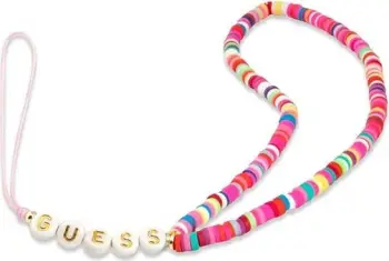Rrip telefoni Guess GUSTGMPP, koleksioni Heishi Beads, shumëngjyrësh rozë