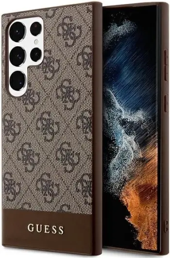 Mbështjellës Guess 4G Stripe për Samsung Galaxy S24 Ultra, Kafe