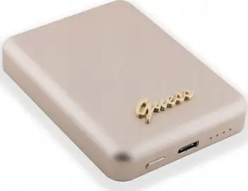 Powerbank wireless Guess GUPBM3ALGSGD, 3000mAh, 5W MagSafe, gold metalik