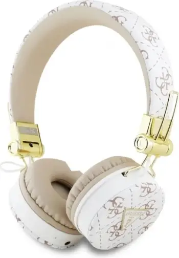 Kufje Guess GUBH70E4PTMH on-ear Bluetooth, 4G Triangle Round Shape, të bardha